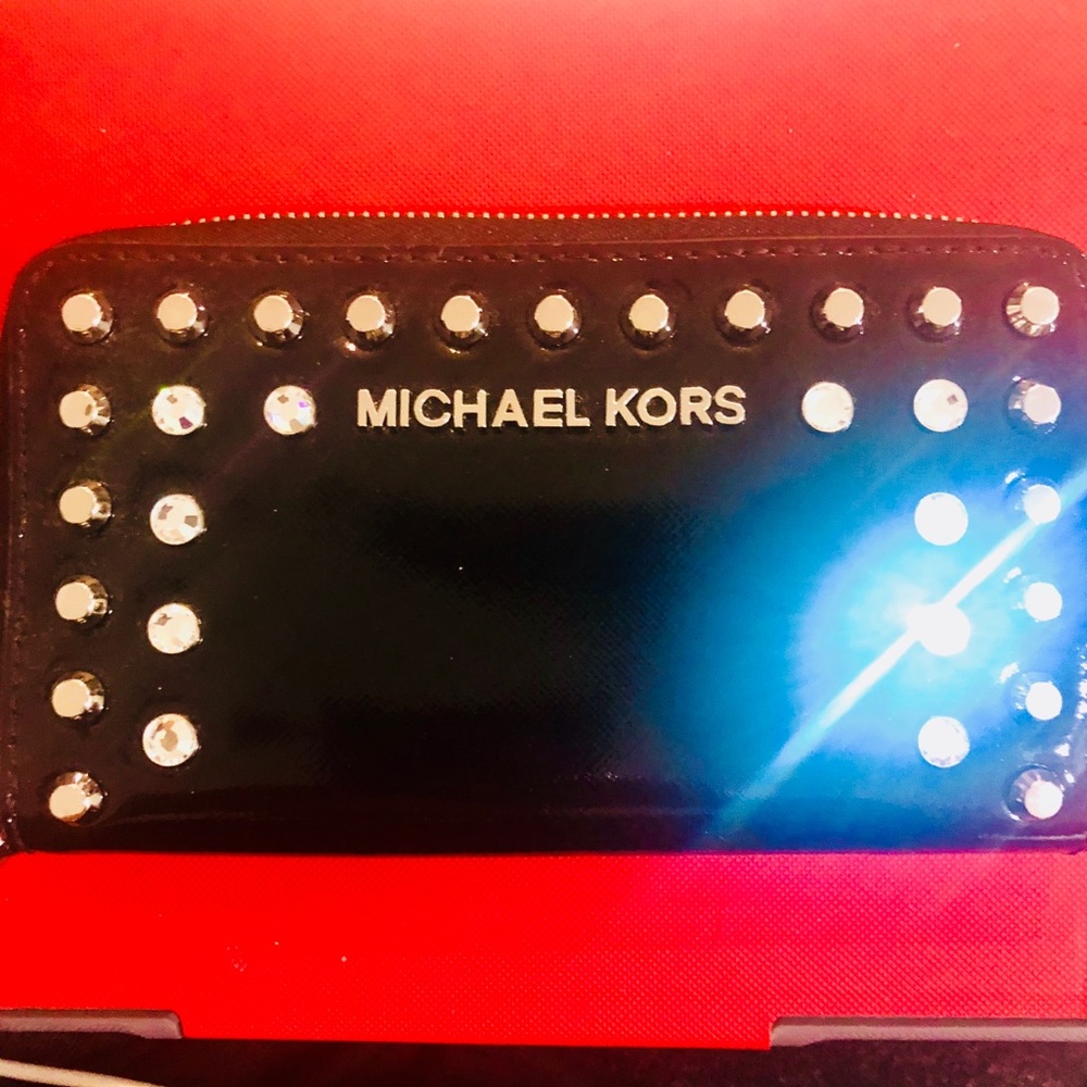 Michael Kors small wristlet patent leather